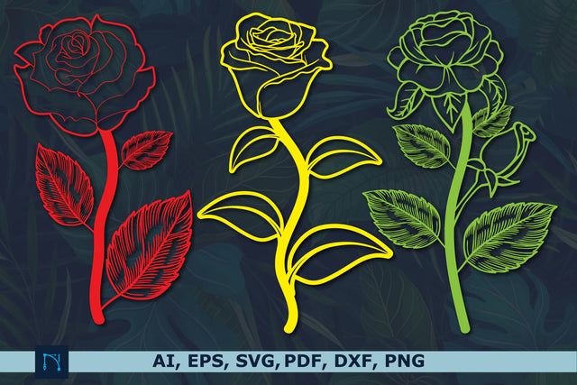 laser cut rose tree decor SVG bundle SVG MD JOYNAL ABDIN 