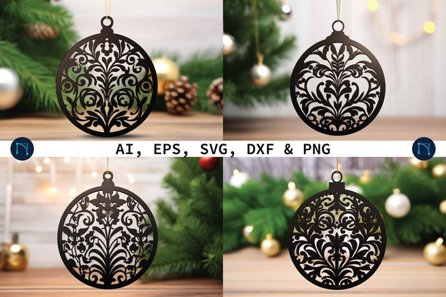 Laser Cut Round Christmas Decor SVG Bundle SVG MD JOYNAL ABDIN 