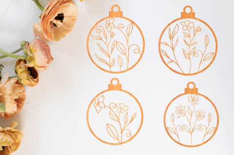 Laser Cut Round Floral Earring svg Bundle SVG Regulrcrative 