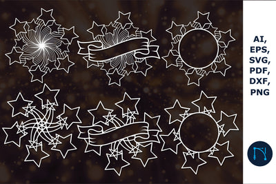 laser cut star sign SVG bundle cut file SVG MD JOYNAL ABDIN 