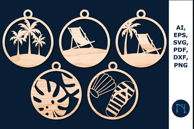 Laser cut Summer Keychain SVG Bundle SVG MD JOYNAL ABDIN 