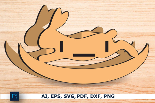 Laser cut SVG for baby Rocking Bunny SVG MD JOYNAL ABDIN 