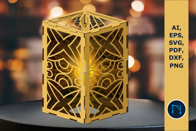 Laser-cut template for candle holder SVG SVG MD JOYNAL ABDIN 