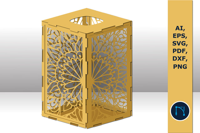 Laser-cut template for candle holder SVG SVG MD JOYNAL ABDIN 