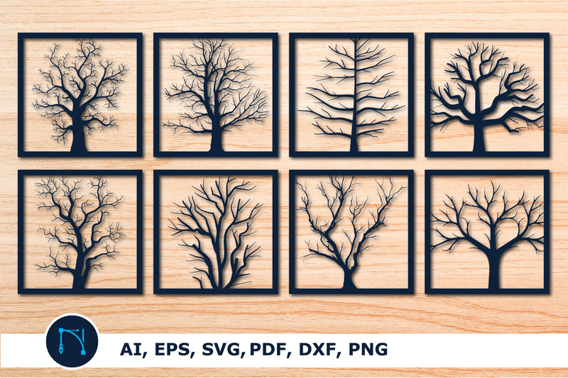 laser cut tree decor SVG cut file bundle SVG MD JOYNAL ABDIN 