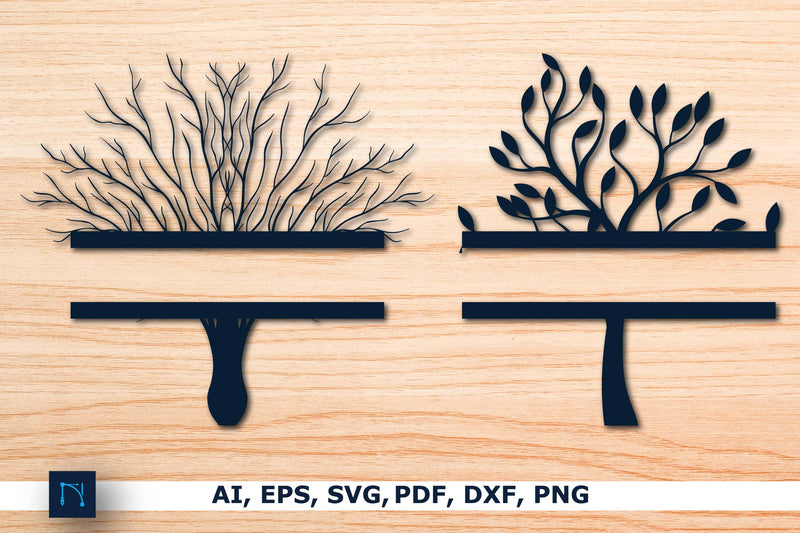 laser Cut Tree Name Sign SVG Bundle - So Fontsy