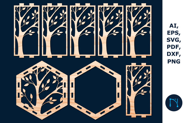 laser cut Tree of Life lantern Bundle SVG MD JOYNAL ABDIN 