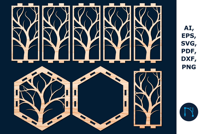 laser cut Tree of Life lantern Bundle SVG SVG MD JOYNAL ABDIN 