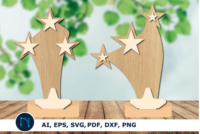 LASER Cut Trophy with star SVG bundle SVG MD JOYNAL ABDIN 