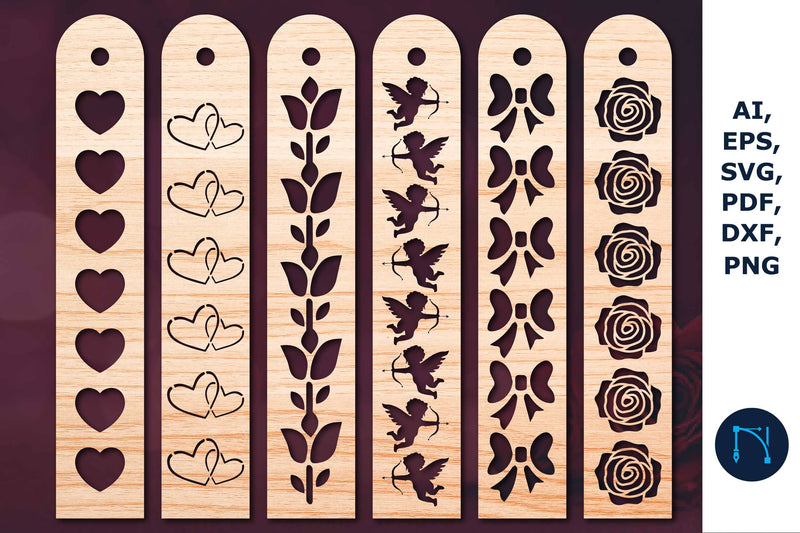 Laser cut Valentine Bookmark SVG Bundle SVG MD JOYNAL ABDIN 