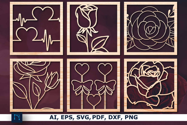 Laser cut Valentine Decor SVG Bundle SVG MD JOYNAL ABDIN 