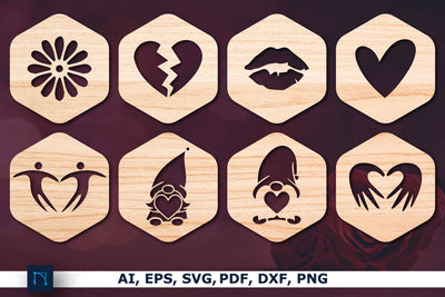 Laser cut Valentine Decor SVG Bundle SVG MD JOYNAL ABDIN 