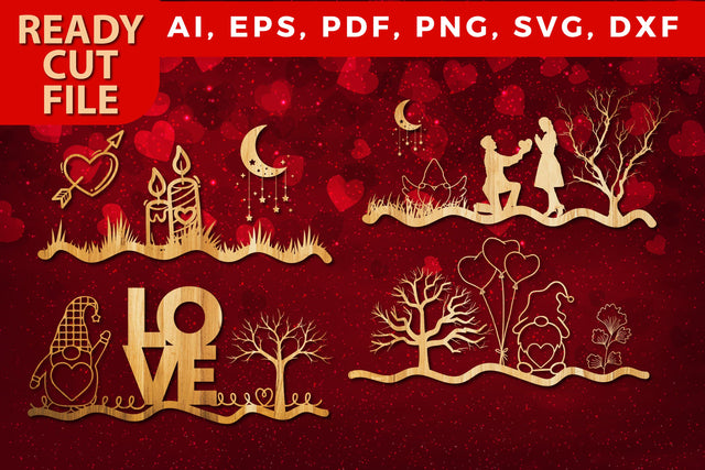 laser cut valentine decor SVG bundle SVG MD JOYNAL ABDIN 