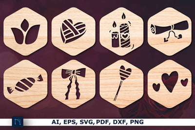 Laser cut Valentine Decor SVG Bundle SVG MD JOYNAL ABDIN 