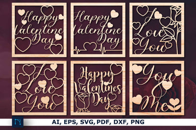 Laser cut Valentine Decor SVG Bundle SVG MD JOYNAL ABDIN 