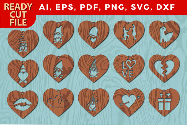 laser cut valentine earring bundle SVG SVG MD JOYNAL ABDIN 