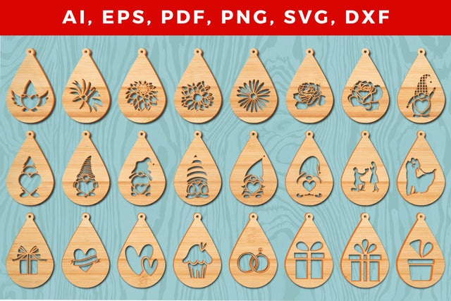 laser cut valentine earring bundle SVG SVG MD JOYNAL ABDIN 