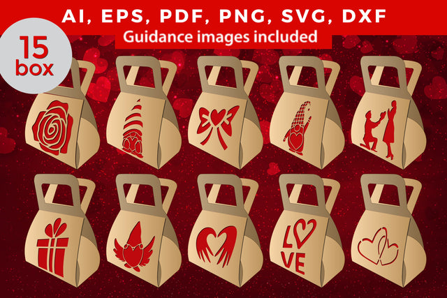 laser cut valentine gift box bundle SVG SVG MD JOYNAL ABDIN 