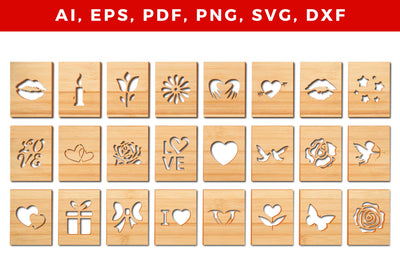 laser cut valentine Gift card bundle SVG MD JOYNAL ABDIN 