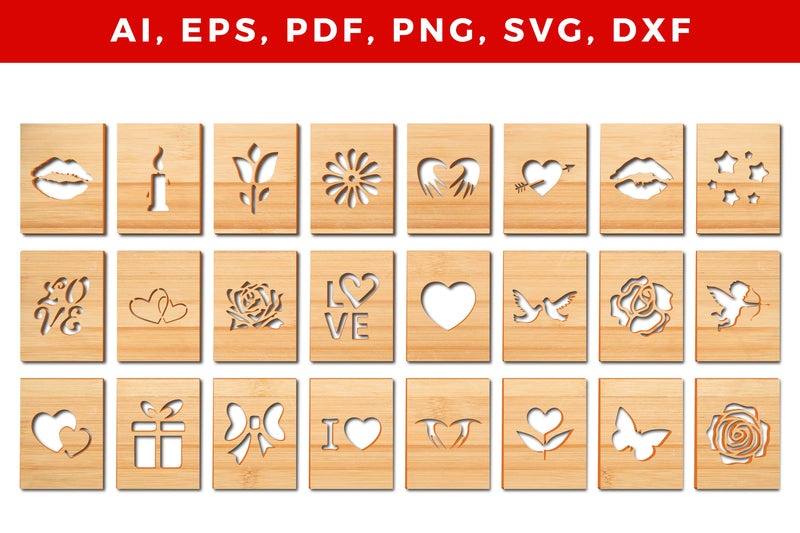 laser cut valentine Gift card bundle SVG MD JOYNAL ABDIN 