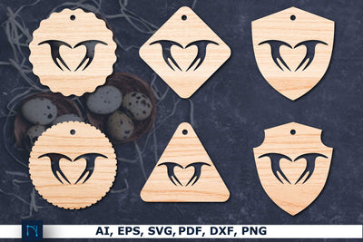 Laser cut Valentine Gift Tag SVG bundle SVG MD JOYNAL ABDIN 
