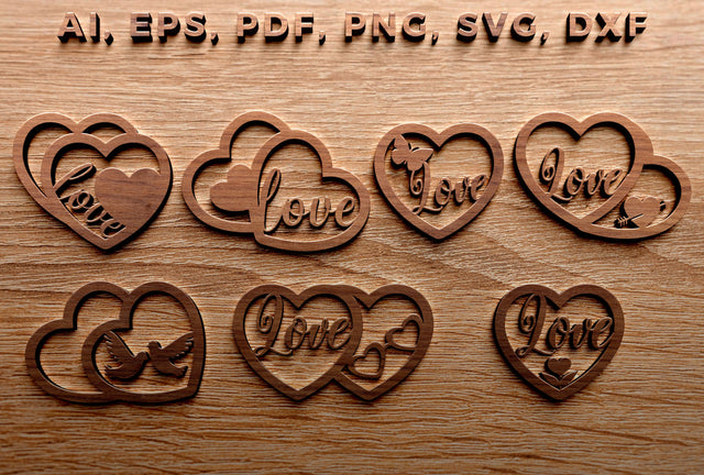 laser cut valentine heart decor bundle SVG MD JOYNAL ABDIN 