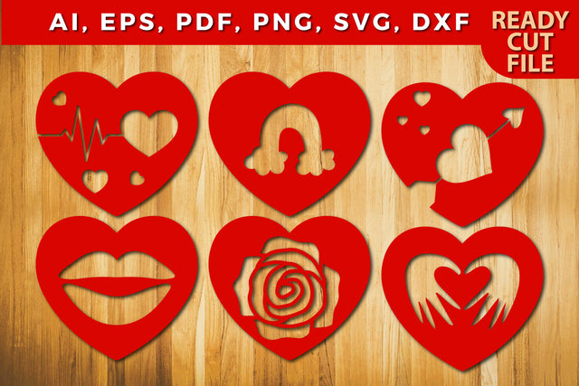 laser cut valentine heart decor bundle SVG MD JOYNAL ABDIN 