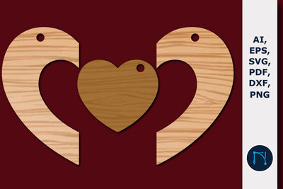 Laser Cut valentine keychain SVG Bundle SVG MD JOYNAL ABDIN 