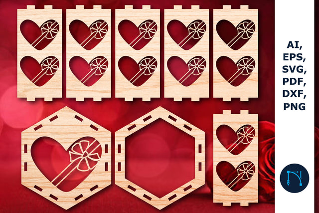 laser cut Valentine lantern SVG Bundle SVG MD JOYNAL ABDIN 