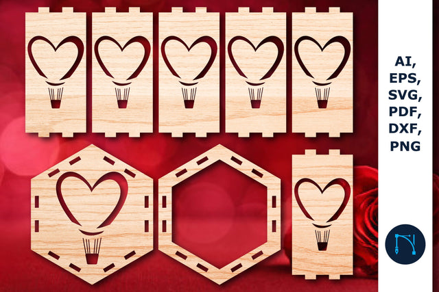 laser cut Valentine lantern SVG Bundle SVG MD JOYNAL ABDIN 