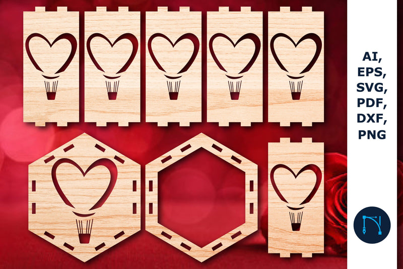 laser cut Valentine lantern SVG Bundle SVG MD JOYNAL ABDIN 