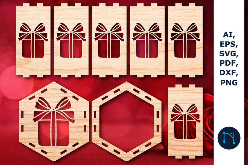 laser cut Valentine lantern SVG Bundle SVG MD JOYNAL ABDIN 