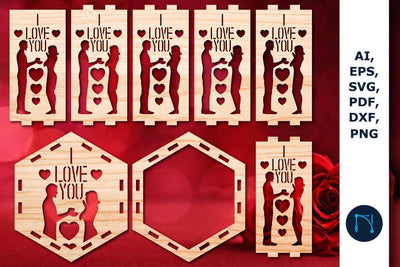 laser cut Valentine lantern SVG Bundle SVG MD JOYNAL ABDIN 