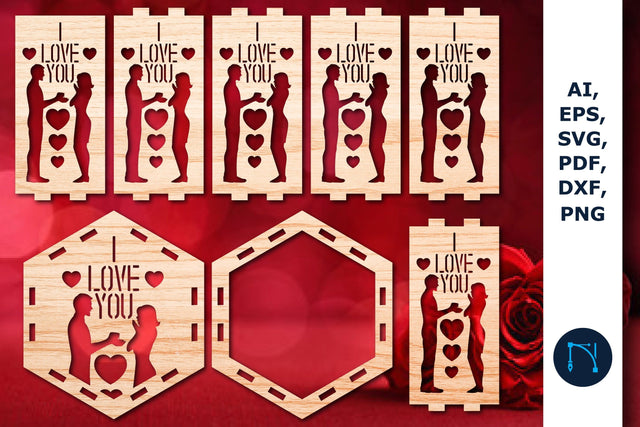 laser cut Valentine lantern SVG Bundle SVG MD JOYNAL ABDIN 