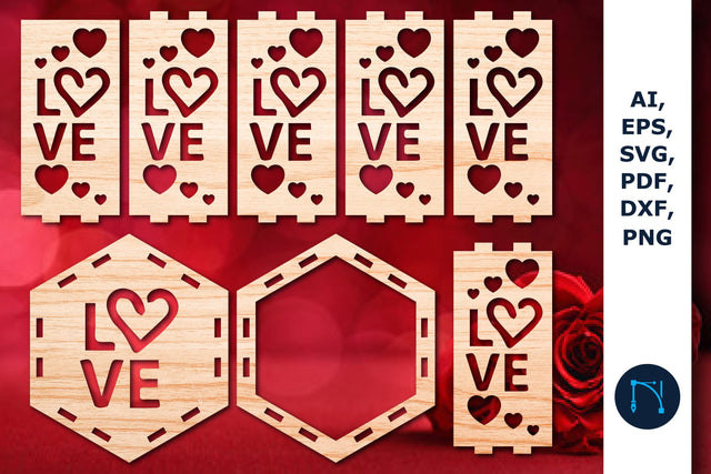 laser cut Valentine lantern SVG Bundle SVG MD JOYNAL ABDIN 