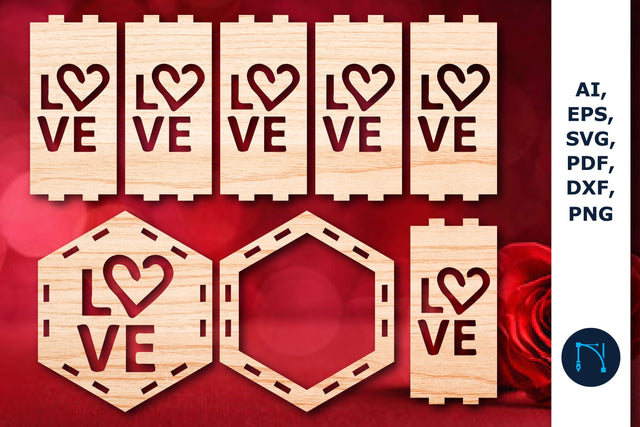 laser cut Valentine lantern SVG Bundle SVG MD JOYNAL ABDIN 
