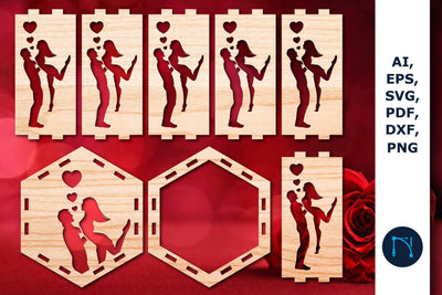 laser cut Valentine lantern SVG Bundle SVG MD JOYNAL ABDIN 