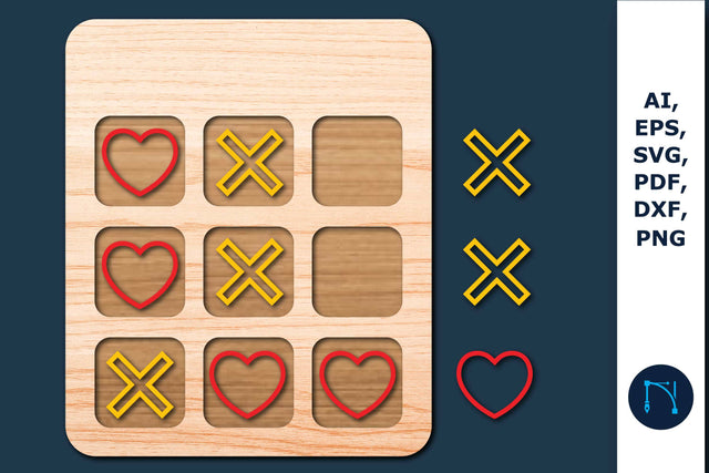 Laser cut Valentine Tic Tac Toe Game SVG SVG MD JOYNAL ABDIN 