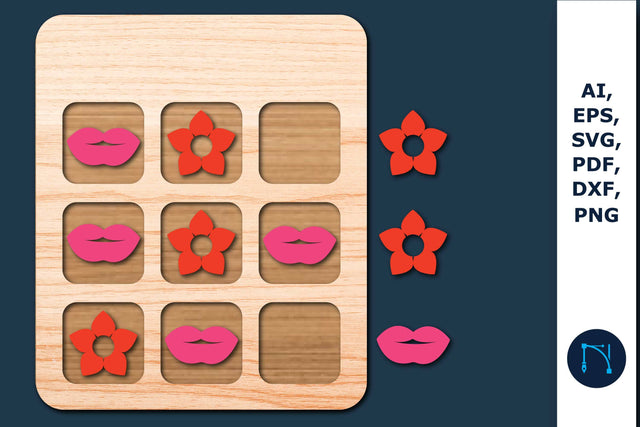 Laser cut Valentine Tic Tac Toe Game SVG SVG MD JOYNAL ABDIN 