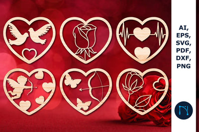 laser cut Valentines Heart SVG Bundle SVG MD JOYNAL ABDIN 