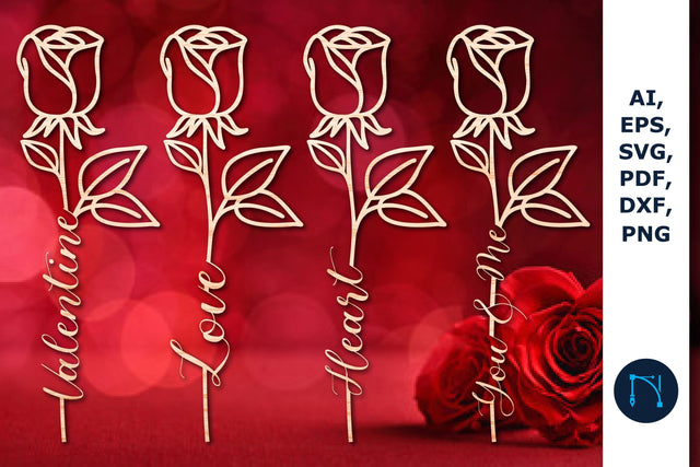 laser cut Valentines Rose SVG Bundle SVG MD JOYNAL ABDIN 