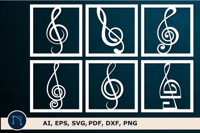 laser cut Violin Key SVG bundle SVG MD JOYNAL ABDIN 