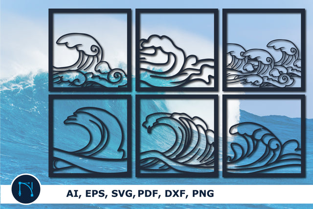 laser cut waves decor SVG bundle SVG SVG MD JOYNAL ABDIN 