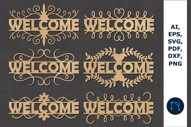 laser cut welcome door sign SVG bundle SVG MD JOYNAL ABDIN 