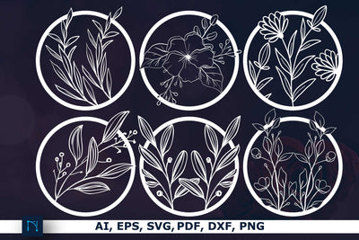 laser cut Wildflower Decor SVG bundle SVG MD JOYNAL ABDIN 