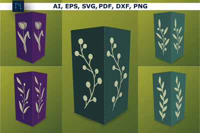 laser cut wildflower lantern SVG Bundle SVG MD JOYNAL ABDIN 