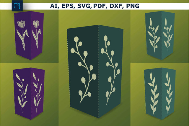 laser cut wildflower lantern SVG Bundle SVG MD JOYNAL ABDIN 