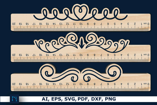 Laser Cut Wooden RULER cm Svg Bundle SVG MD JOYNAL ABDIN 