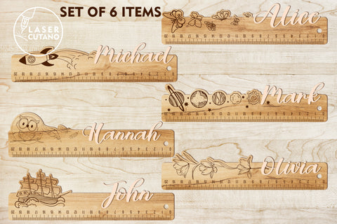 Laser Cut Wooden RULER School Laser Cut Education Tools SVG LaserCutano 