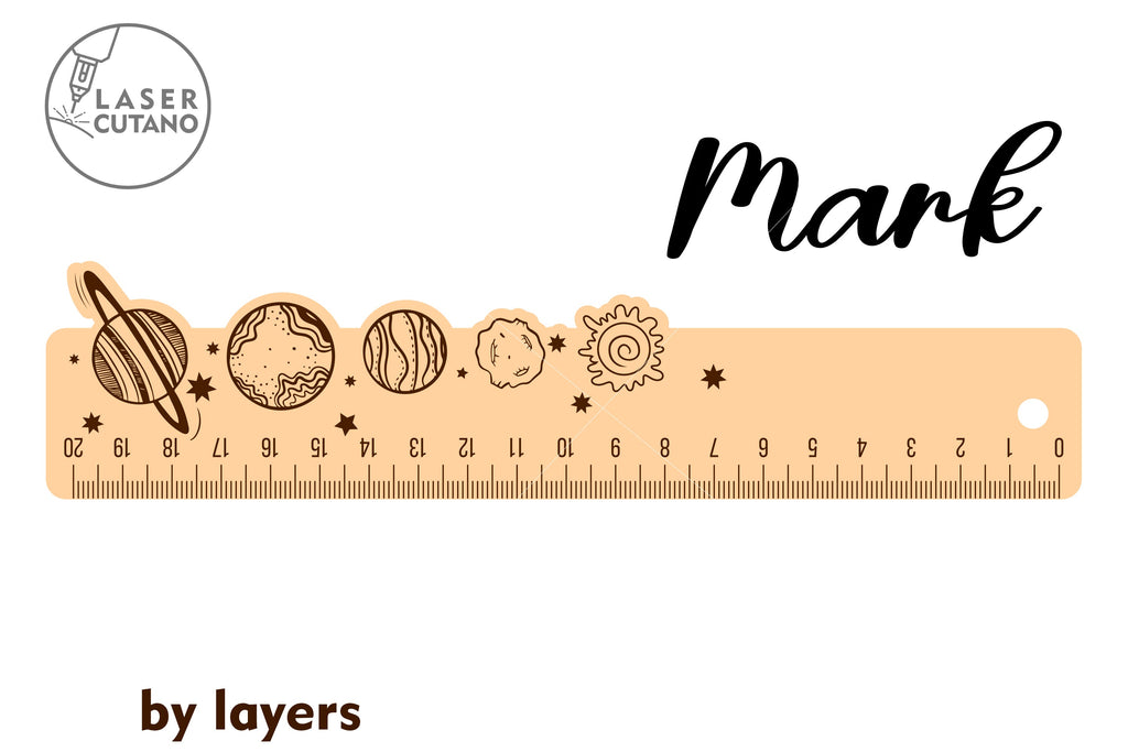 Laser Cut Wooden RULER School Laser Cut Education Tools - So Fontsy